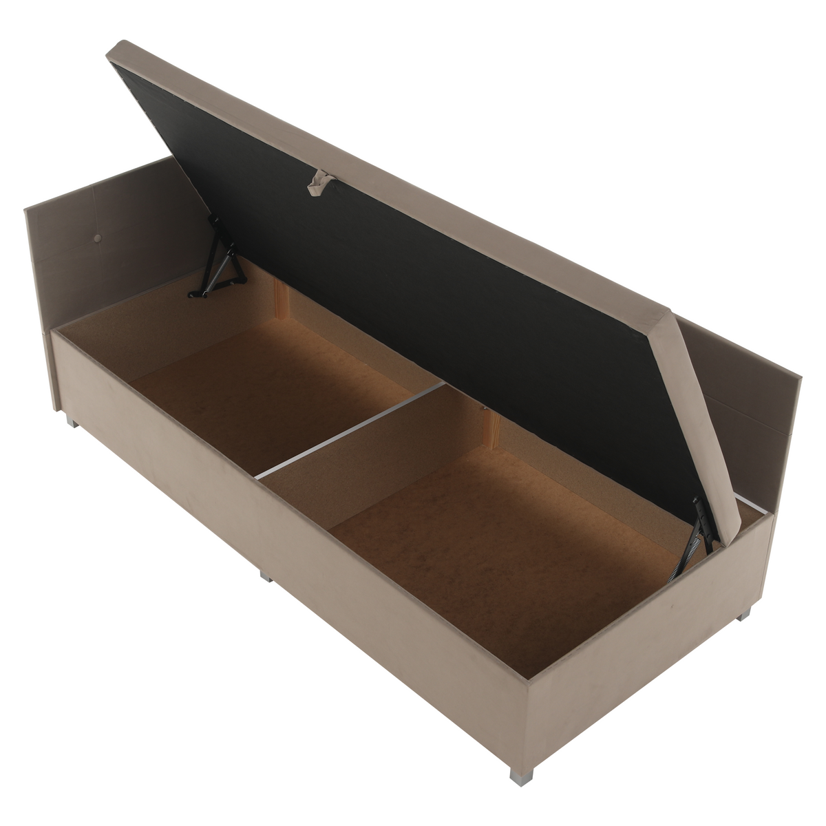 Canapea extensibilă cu spațiu de depozitare DIJON UNI, bej-gri, 93x204x75 cm Kondela