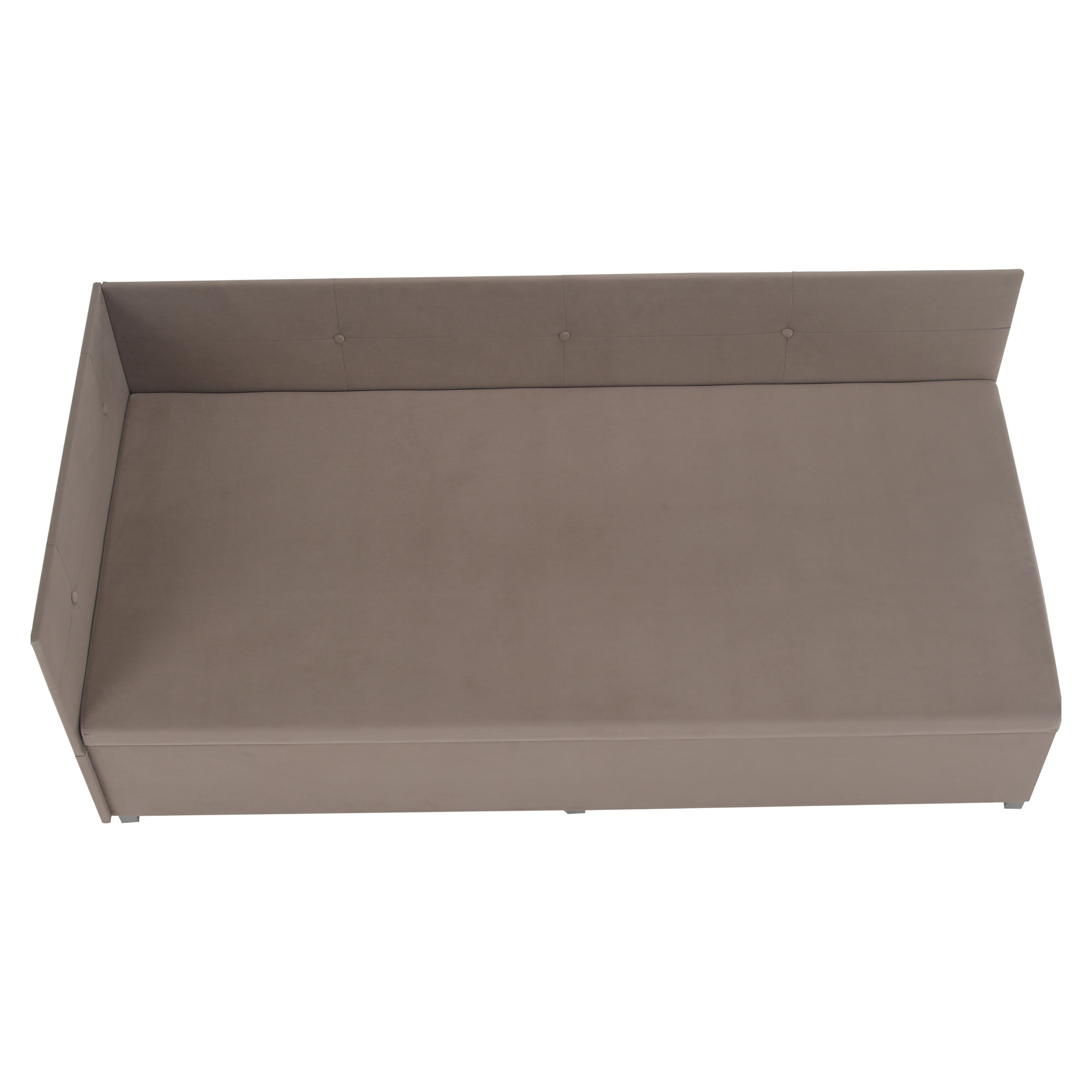 Canapea extensibilă cu spațiu de depozitare DIJON UNI, bej-gri, 93x204x75 cm Kondela