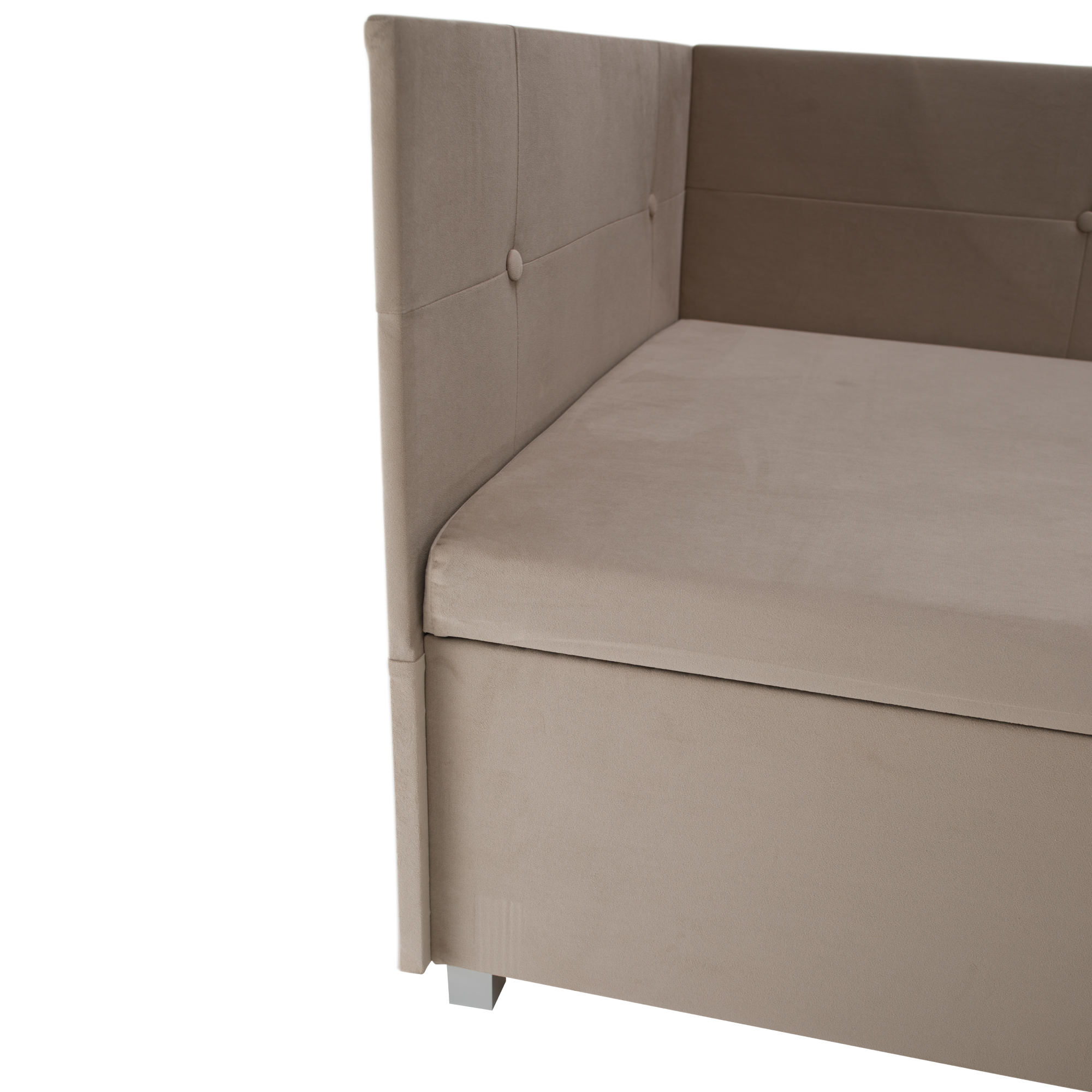 Canapea extensibilă cu spațiu de depozitare DIJON UNI, bej-gri, 93x204x75 cm Kondela