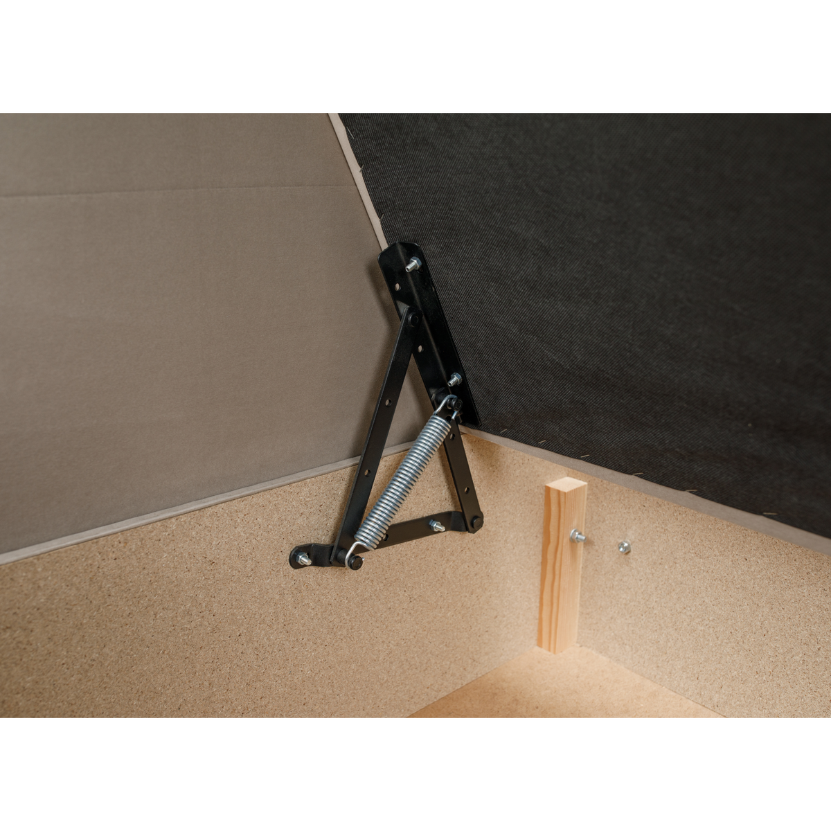 Canapea extensibilă cu spațiu de depozitare DIJON UNI, bej-gri, 93x204x75 cm Kondela