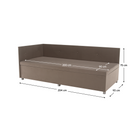 Canapea extensibilă cu spațiu de depozitare DIJON UNI, bej-gri, 93x204x75 cm Kondela