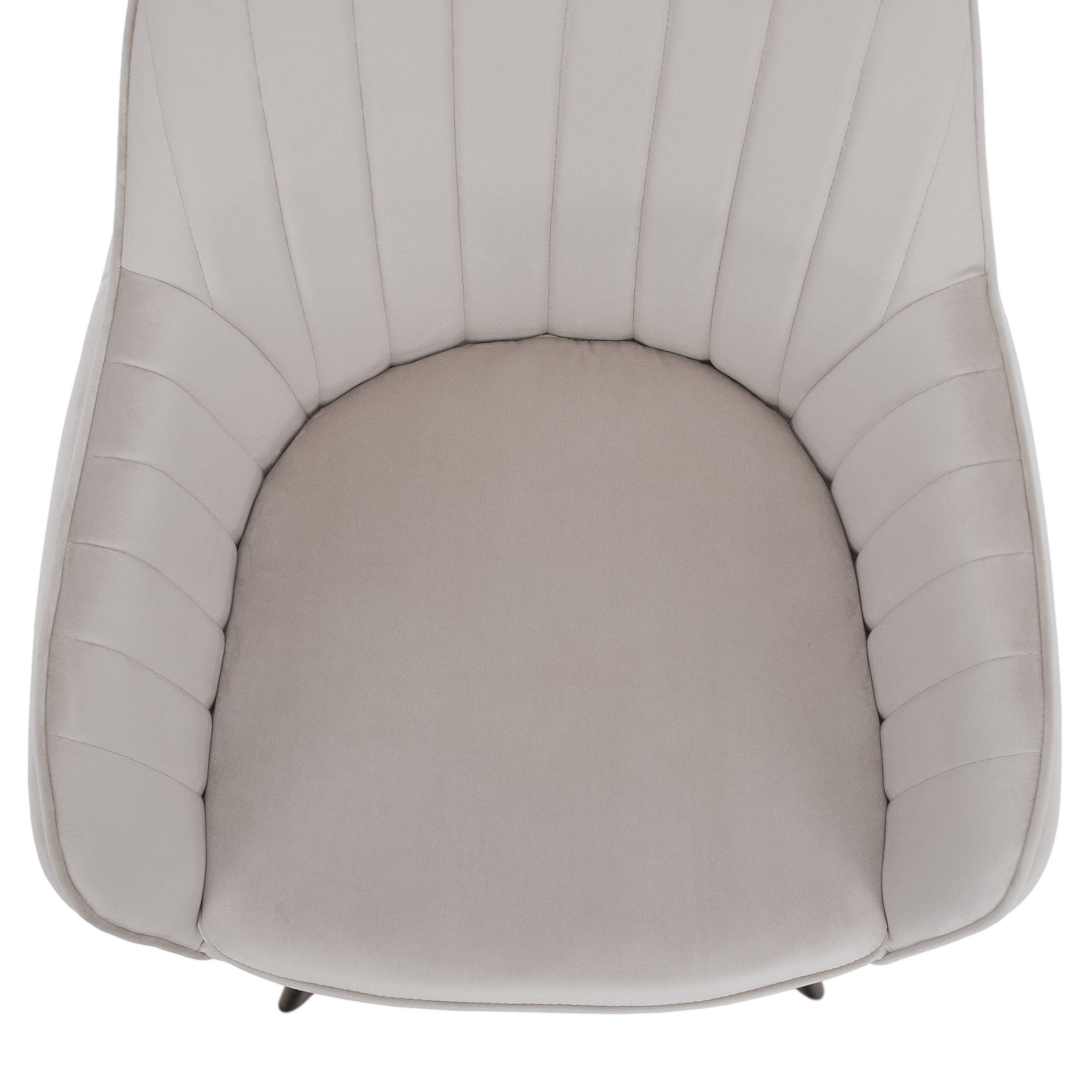 Scaun de design, bej-gri, țesătură Velvet, 57x56x87 cm Kondela