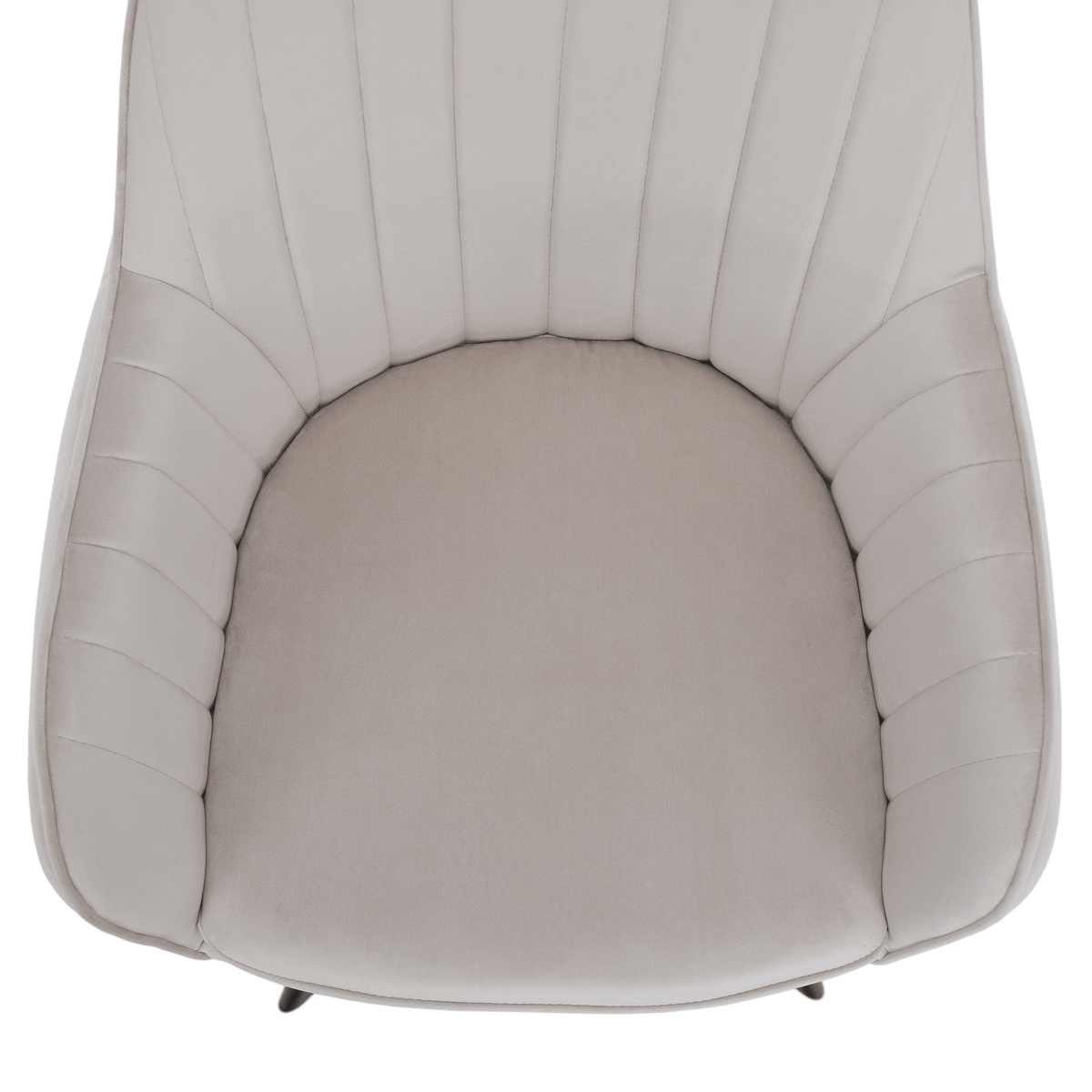 Scaun de design, bej-gri, țesătură Velvet, 57x56x87 cm Kondela