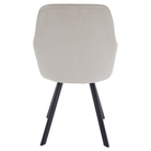 Scaun de design, bej-gri, țesătură Velvet, 57x56x87 cm Kondela