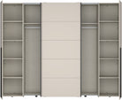 Dulap Narago combinat cu uși glisante și batante, bej cashmere, 270×210×61 cm Arboteca