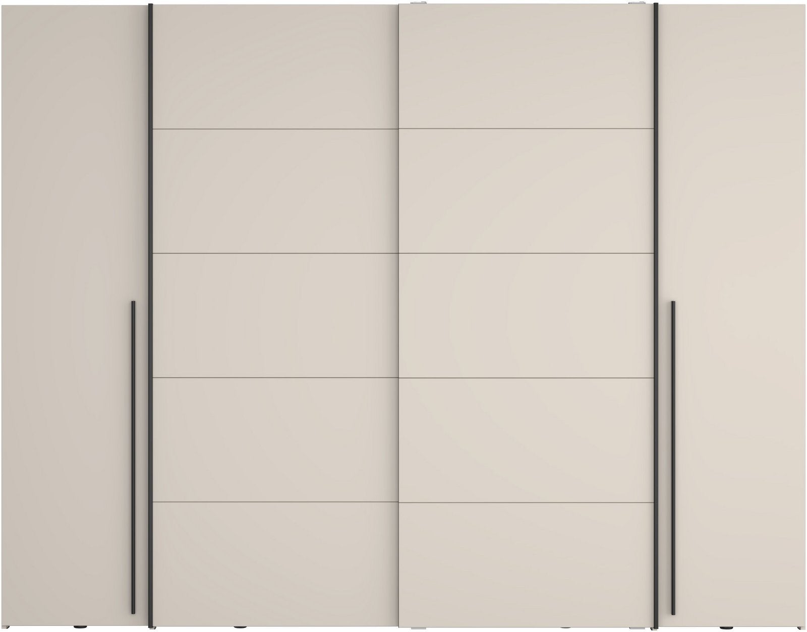 Dulap Narago combinat cu uși glisante și batante, bej cashmere, 270×210×61 cm Arboteca