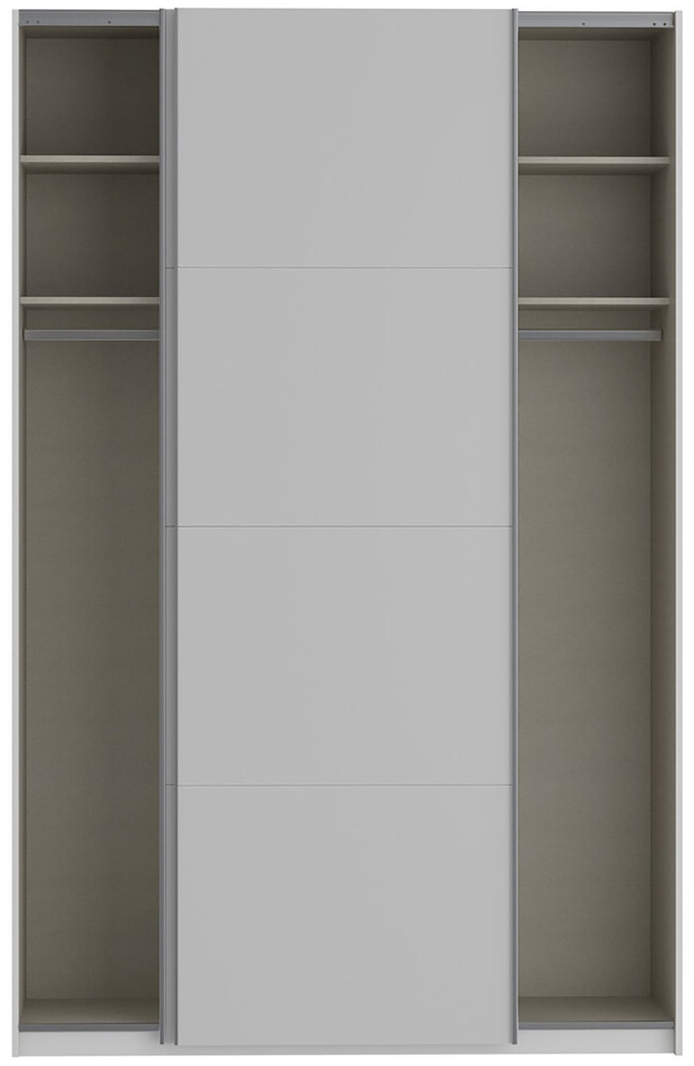Dulap Fittio cu uși glisante, alb, 150×235×61 cm Arboteca