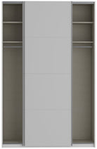 Dulap Fittio cu uși glisante, alb, 150×235×61 cm Arboteca