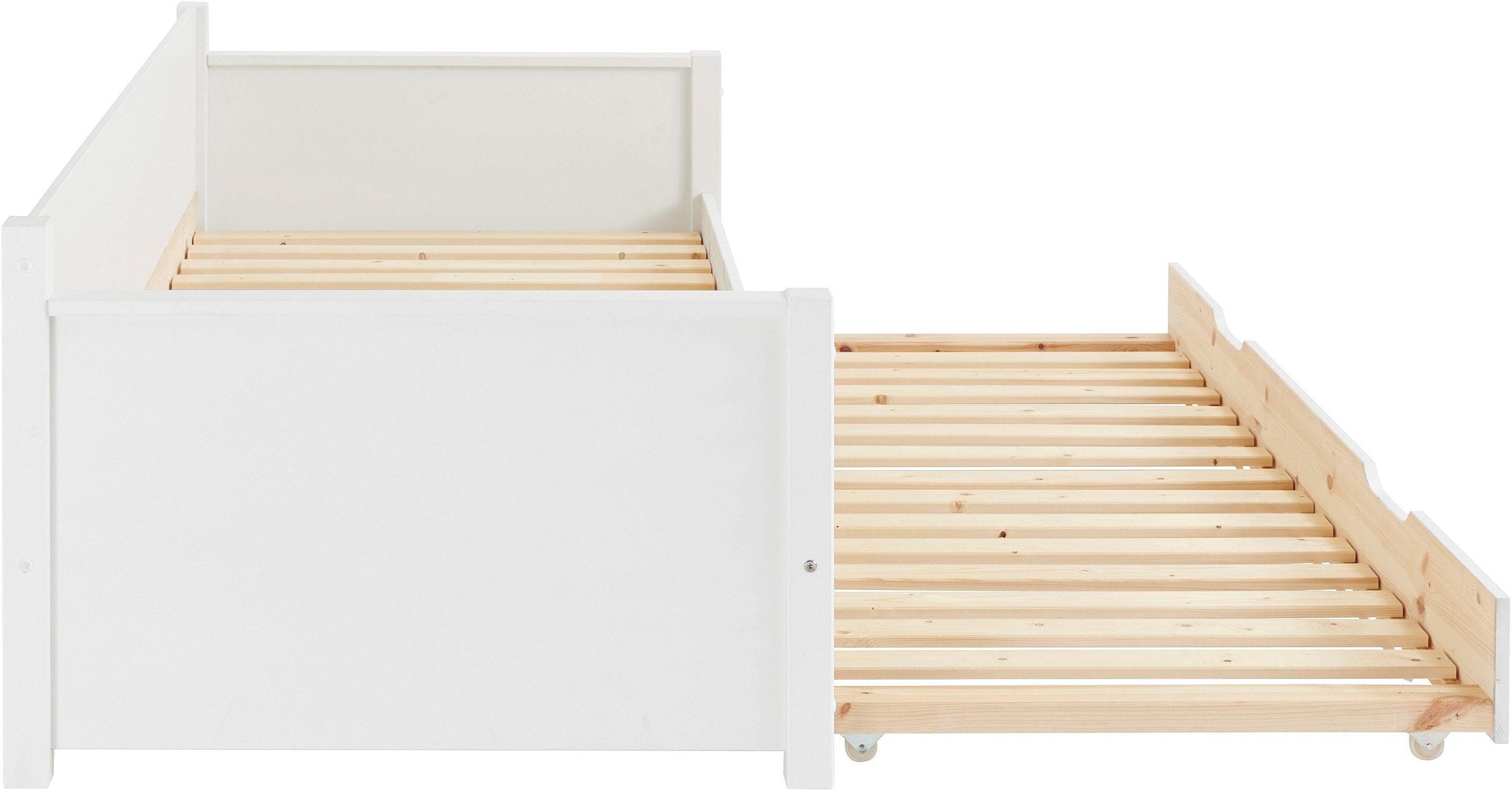 Pat Tipo cu sertar pat , 90 x 200 cm , Lemn Masiv , Alb Arboteca