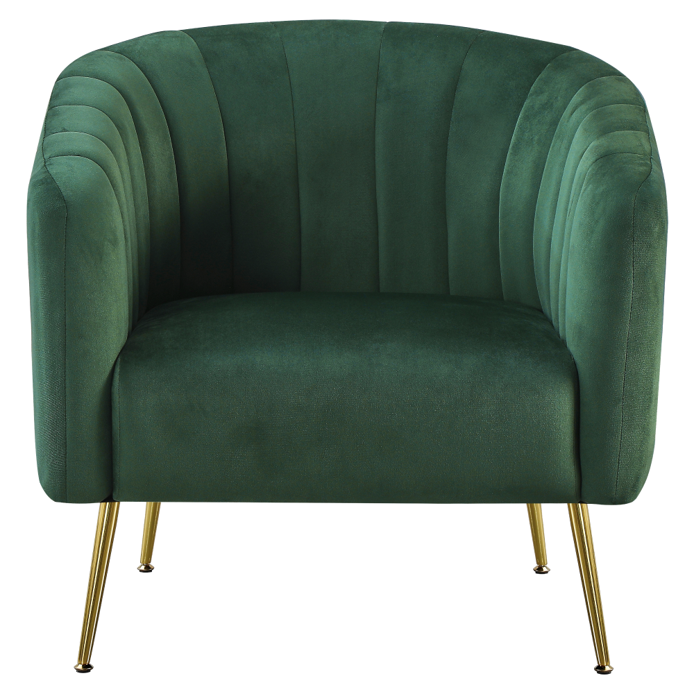 Fotoliu de design, ţesătură Velvet verde închis/gold crom-auriu, BAGY Kondela