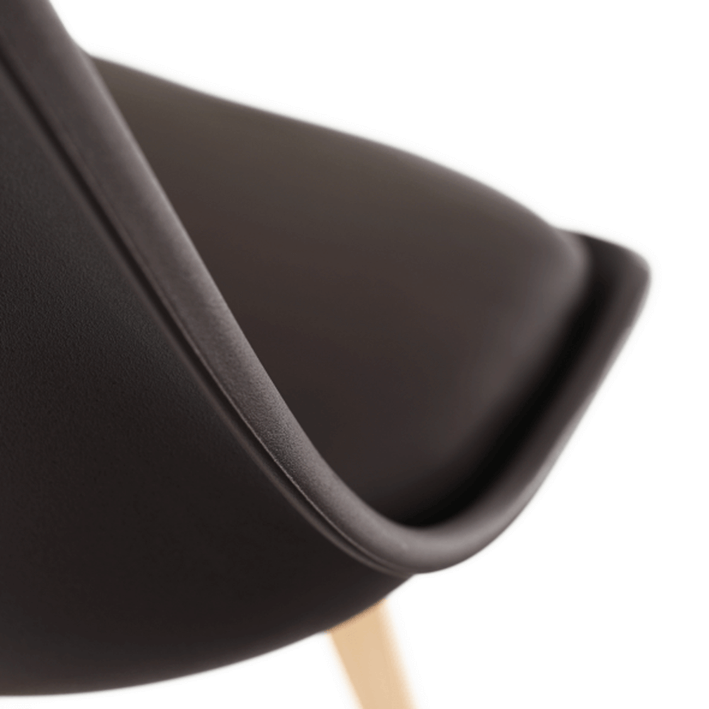 Scaun IVREA 2, maro închis/fag, 48x54x80 cm Kondela