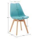 Scaun IVREA 3, mentol/fag, 48x53x82 cm Kondela