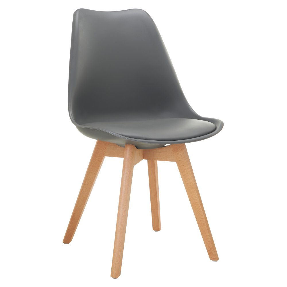 Scaun IVREA 3, gri/fag, 48x53x82 cm Kondela