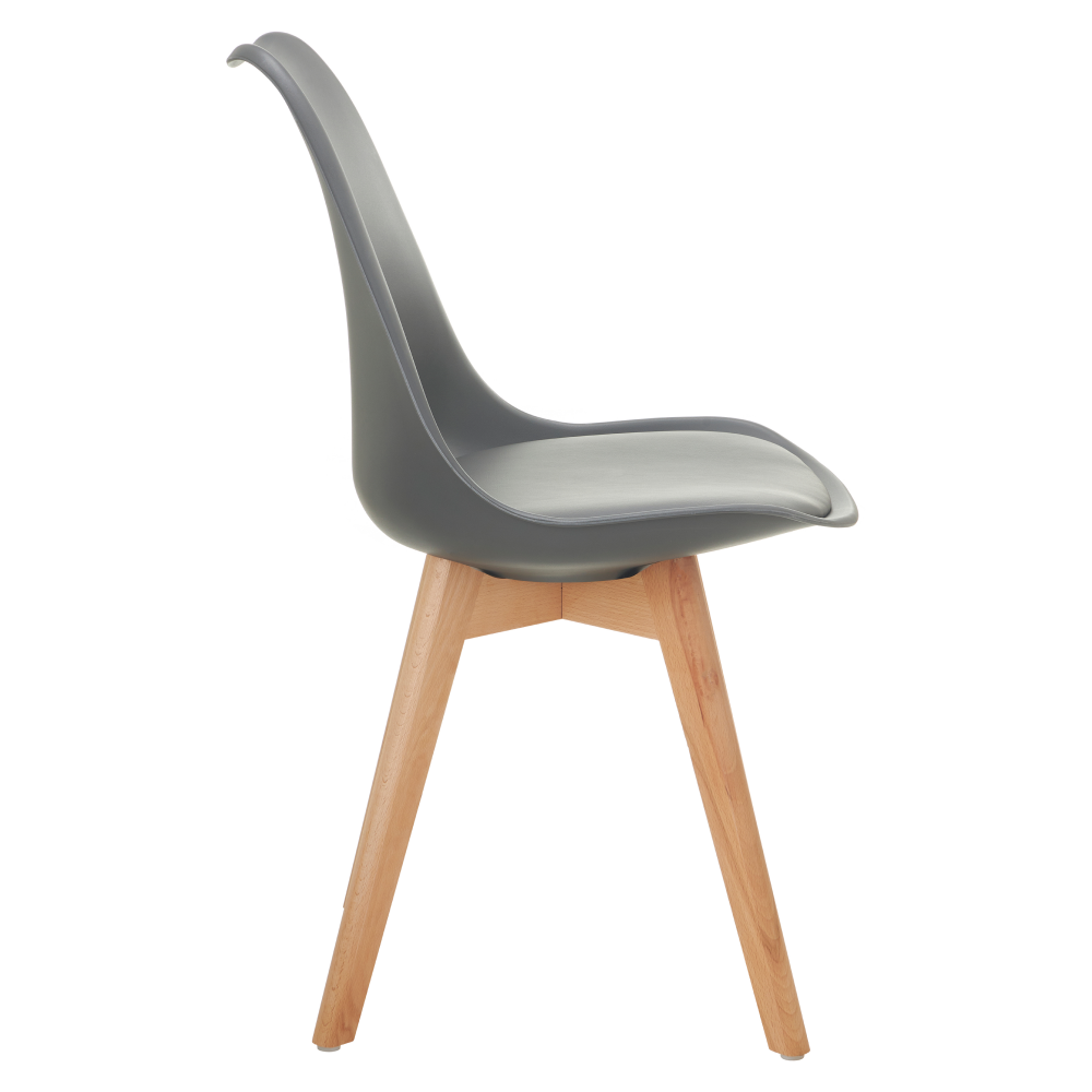 Scaun IVREA 3, gri/fag, 48x53x82 cm Kondela