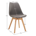 Scaun IVREA 3, gri maro/fag, 48x53x82 cm Kondela