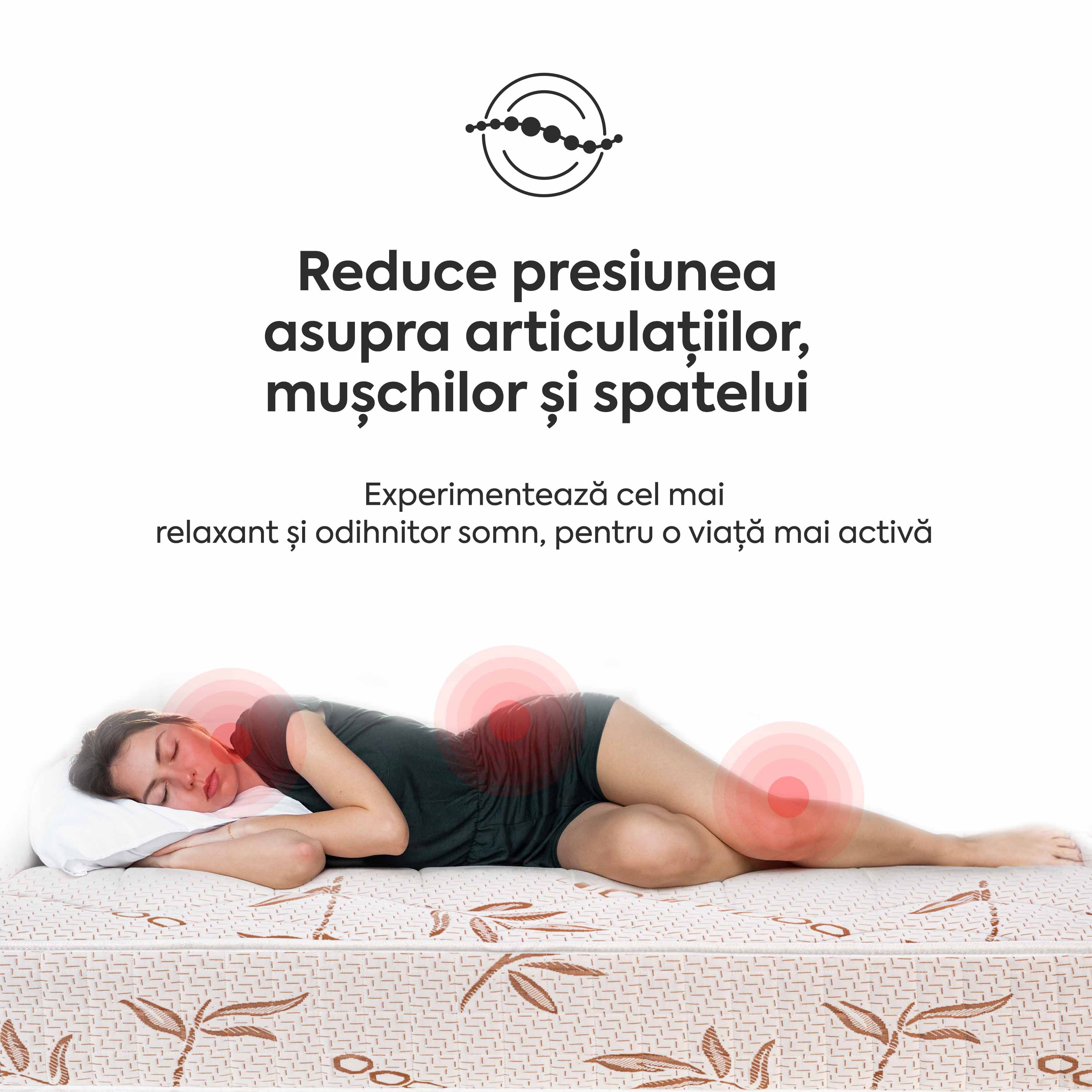 Saltea BAMBOO CONFORT, spumă poliuretanică, reversibilă, hipoalergenică, super ortopedică, Grosime 19 cm  - Prestige Home