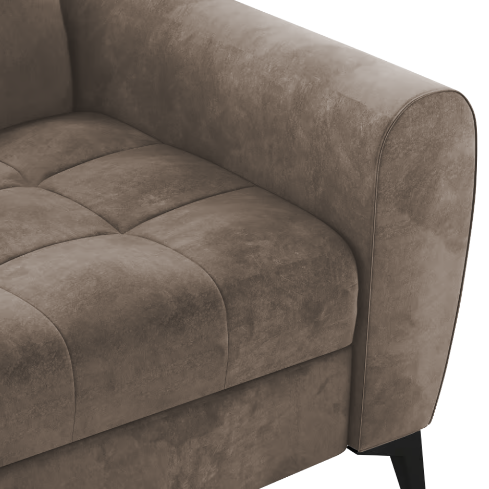 Canapea extensibilă 3 locuri SINTRA, maro, 254x97x88 cm Kondela