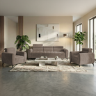 Canapea extensibilă 3 locuri SINTRA, maro, 254x97x88 cm Kondela