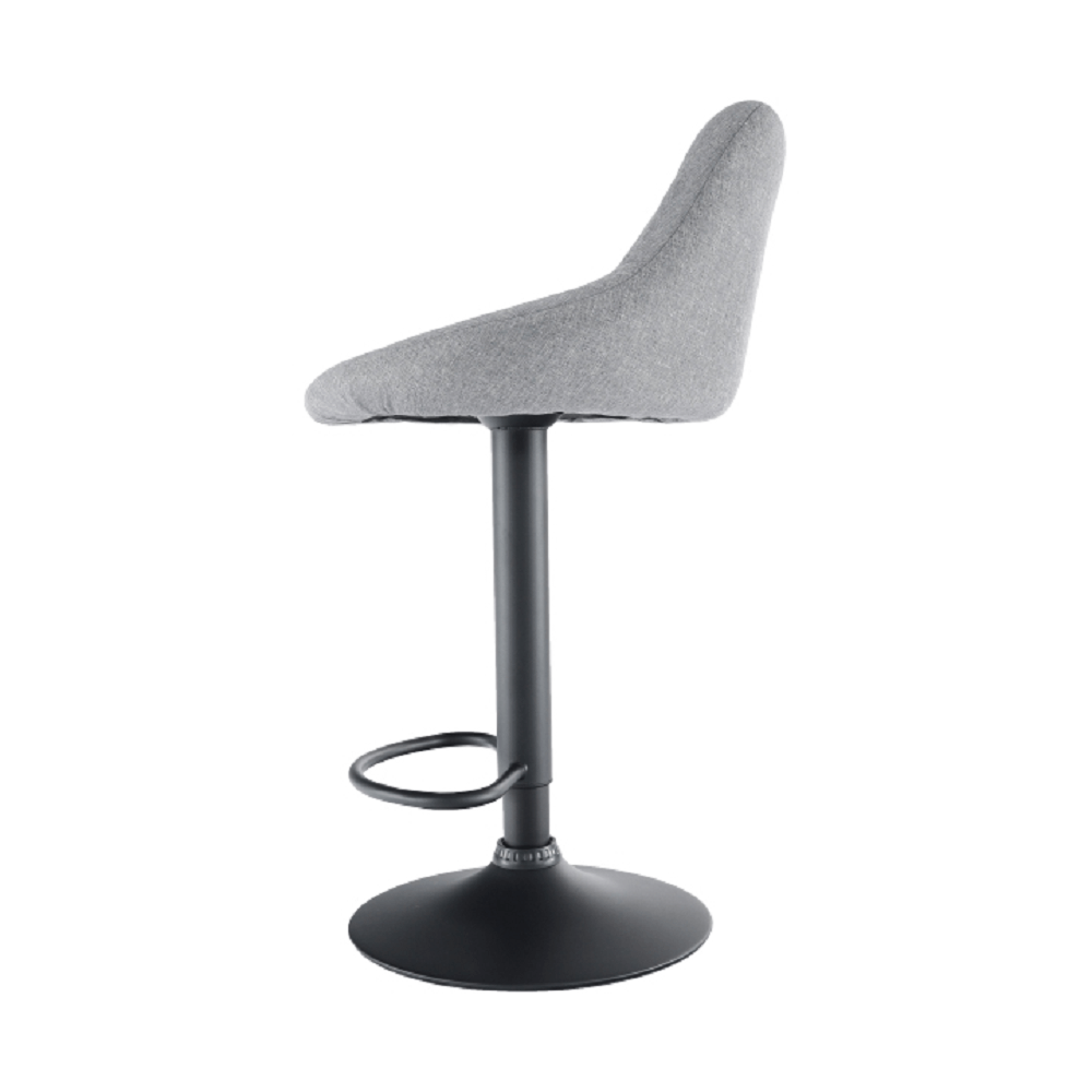 Scaun bar MURAT, material textil gri/negru Kondela