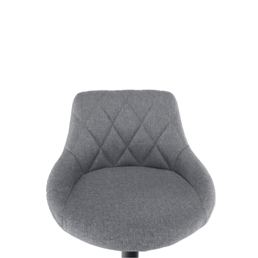 Scaun bar MURAT, material textil gri/negru Kondela
