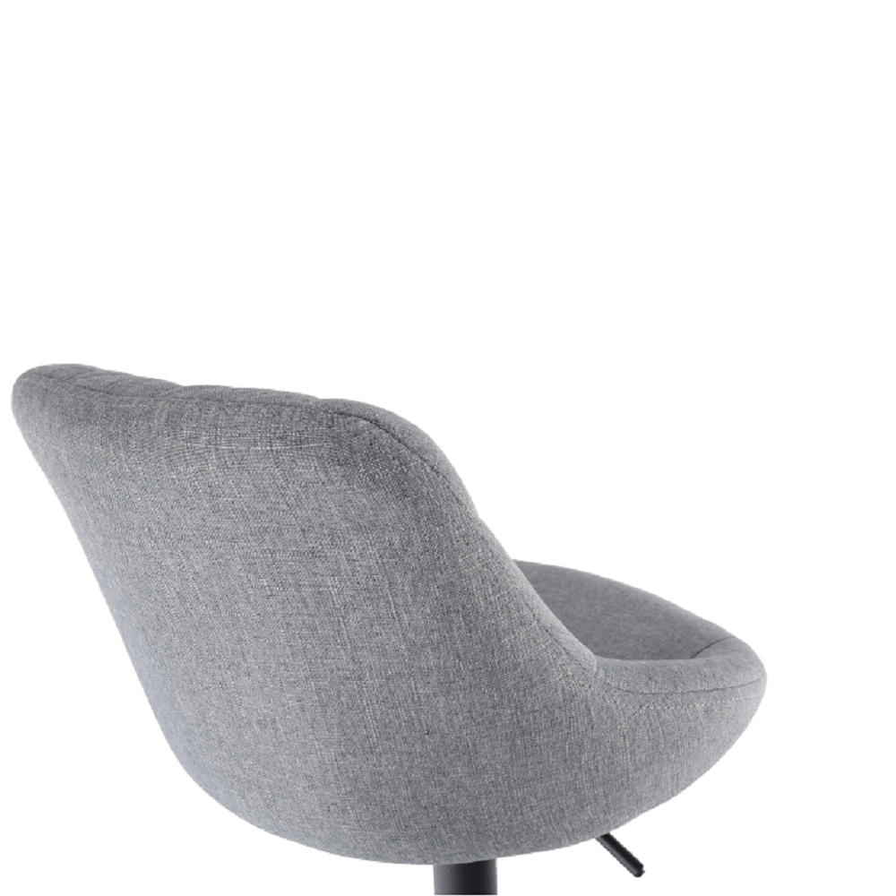 Scaun bar MURAT, material textil gri/negru Kondela