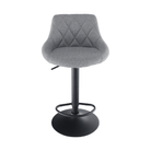 Scaun bar MURAT, material textil gri/negru Kondela