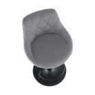 Scaun bar MURAT, material textil gri/negru Kondela