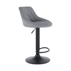 Scaun bar MURAT, material textil gri/negru Kondela