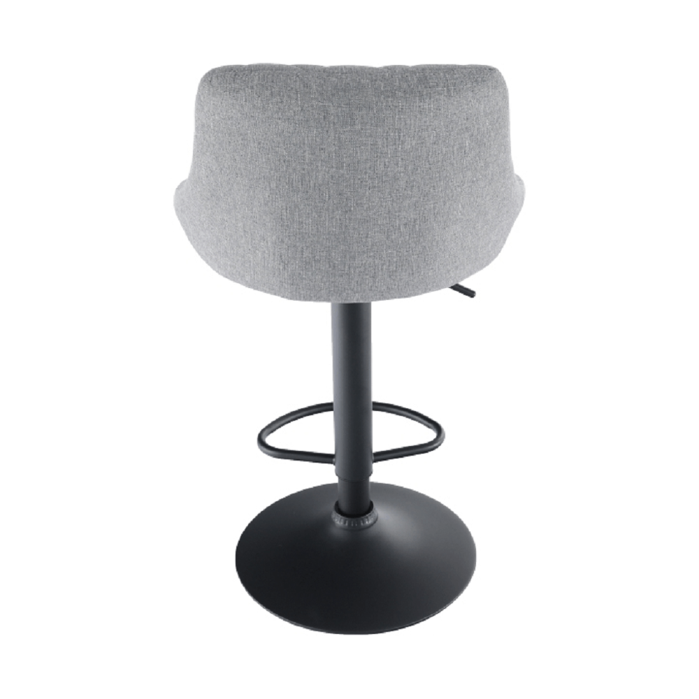Scaun bar MURAT, material textil gri/negru Kondela