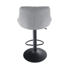 Scaun bar MURAT, material textil gri/negru Kondela