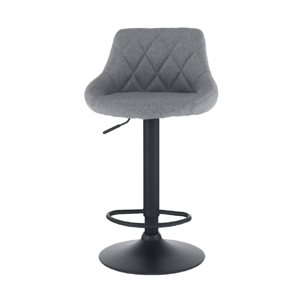 Scaun bar MURAT, material textil gri/negru Kondela