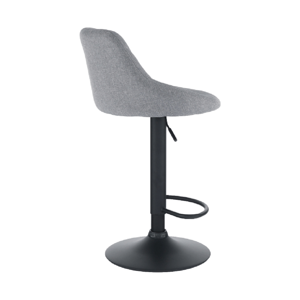 Scaun bar MURAT, material textil gri/negru Kondela