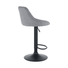 Scaun bar MURAT, material textil gri/negru Kondela