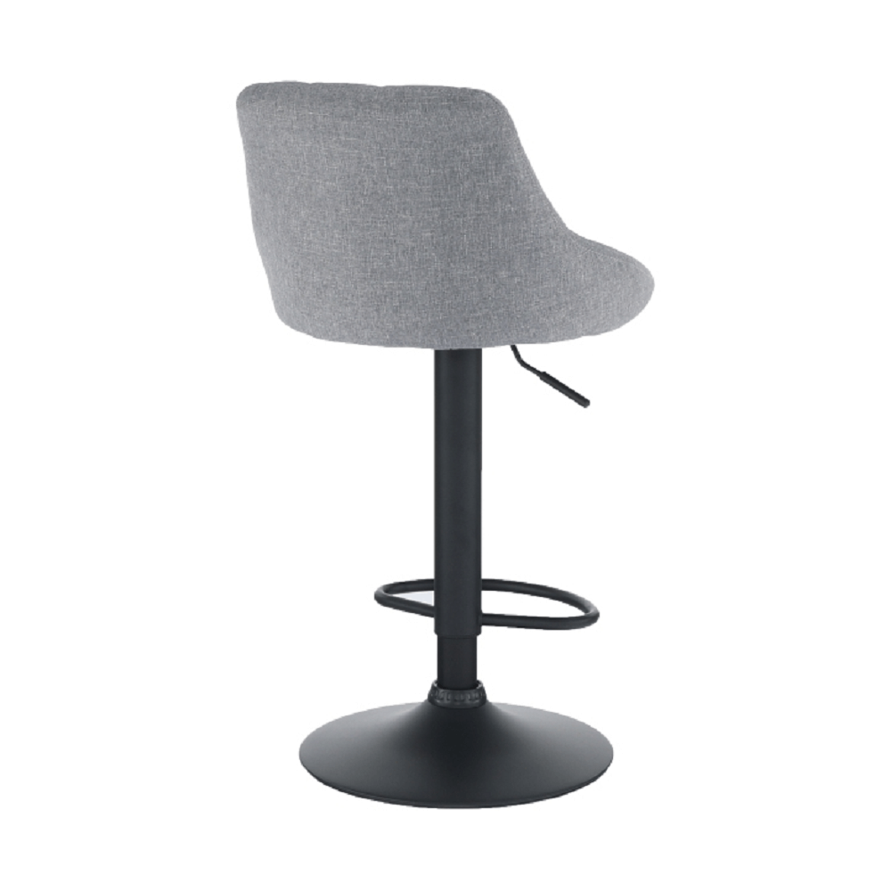 Scaun bar MURAT, material textil gri/negru Kondela