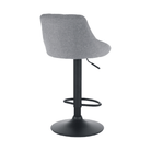 Scaun bar MURAT, material textil gri/negru Kondela