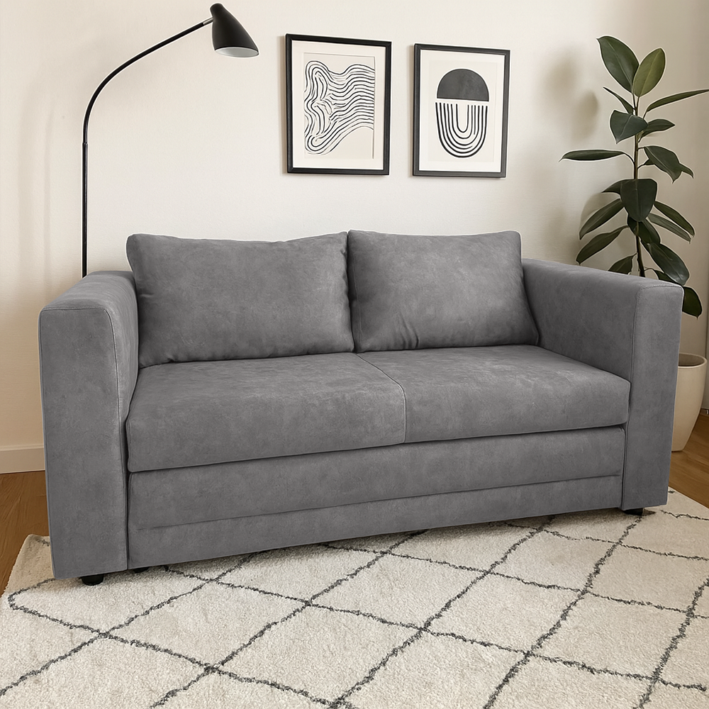 Canapea extensibilă NIMES, gri, 138x69x63 cm Kondela