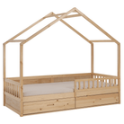 Pat Montessori FLORAC, 90x200, natural, masiv, pin masiv, 207x97x187 cm Kondela
