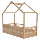 Pat Montessori FLORAC, 90x200, natural, masiv, pin masiv, 207x97x187 cm Kondela