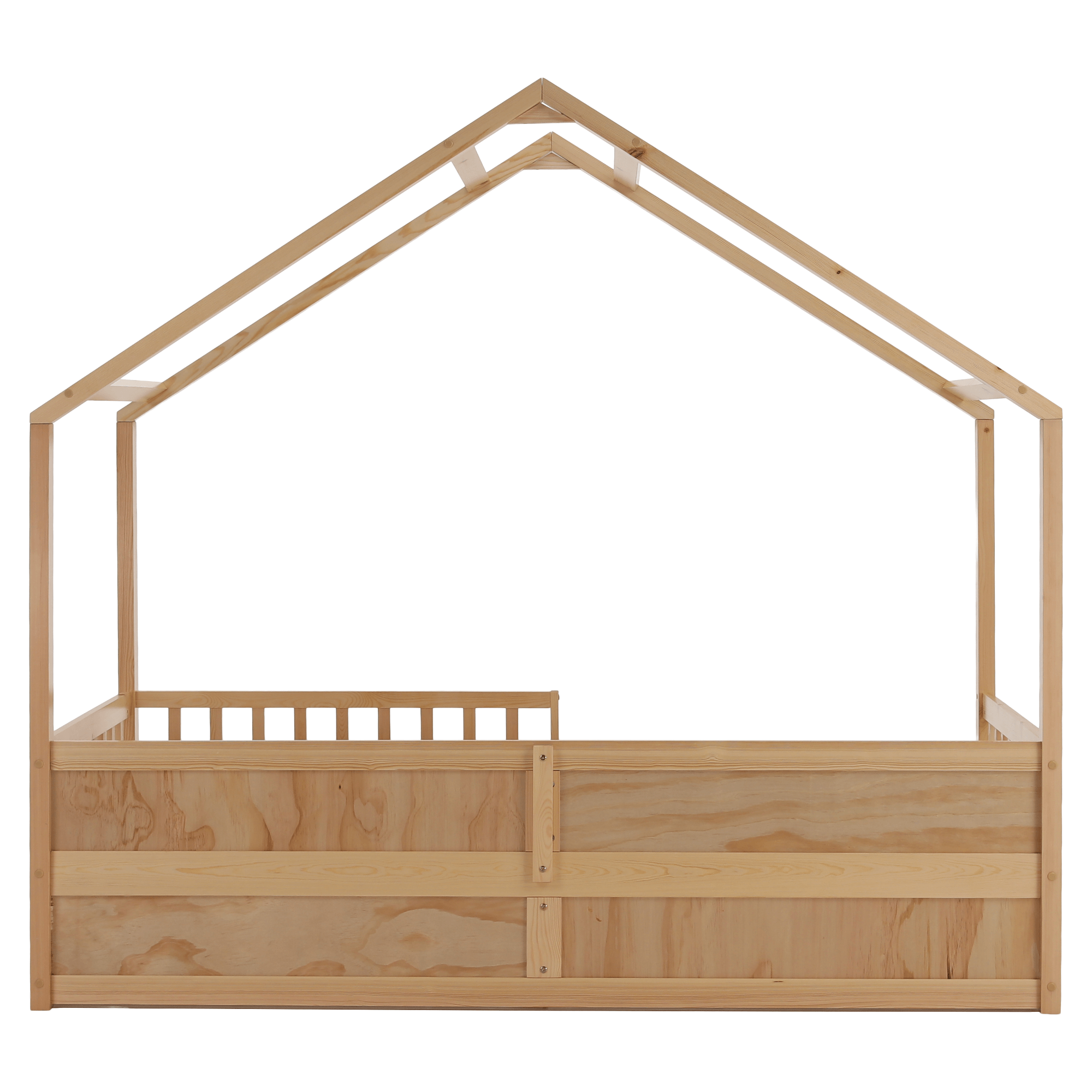 Pat Montessori FLORAC, 90x200, natural, masiv, pin masiv, 207x97x187 cm Kondela