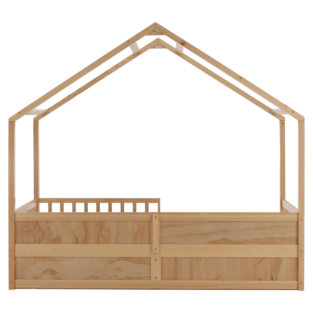 Pat Montessori FLORAC, 90x200, natural, masiv, pin masiv, 207x97x187 cm Kondela