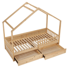 Pat Montessori FLORAC, 90x200, natural, masiv, pin masiv, 207x97x187 cm Kondela