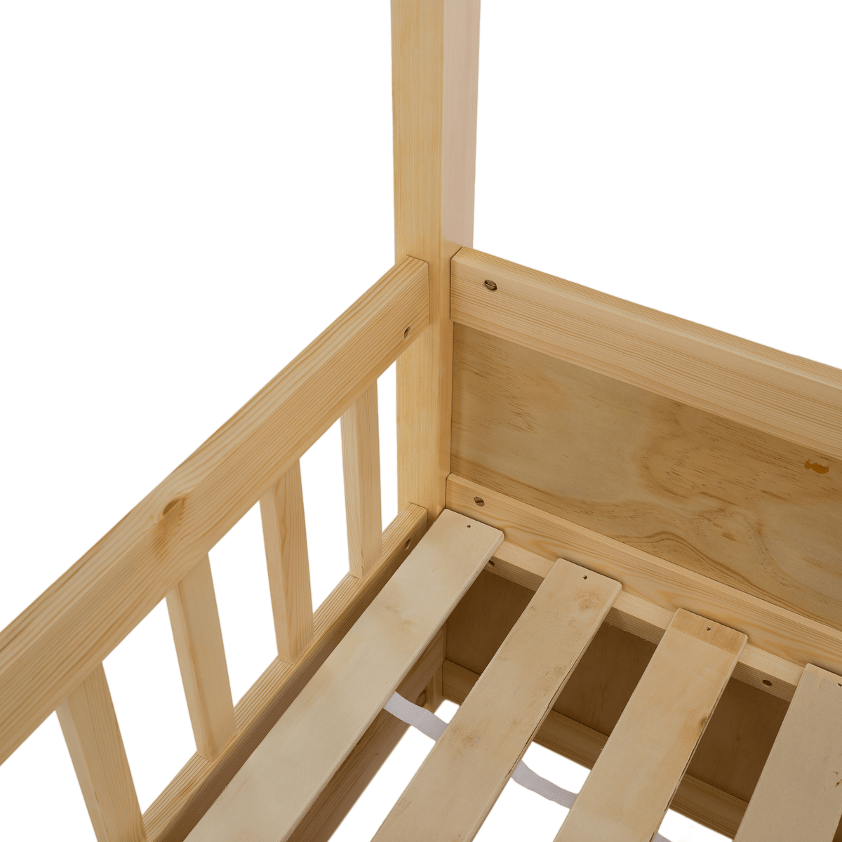 Pat Montessori FLORAC, 90x200, natural, masiv, pin masiv, 207x97x187 cm Kondela
