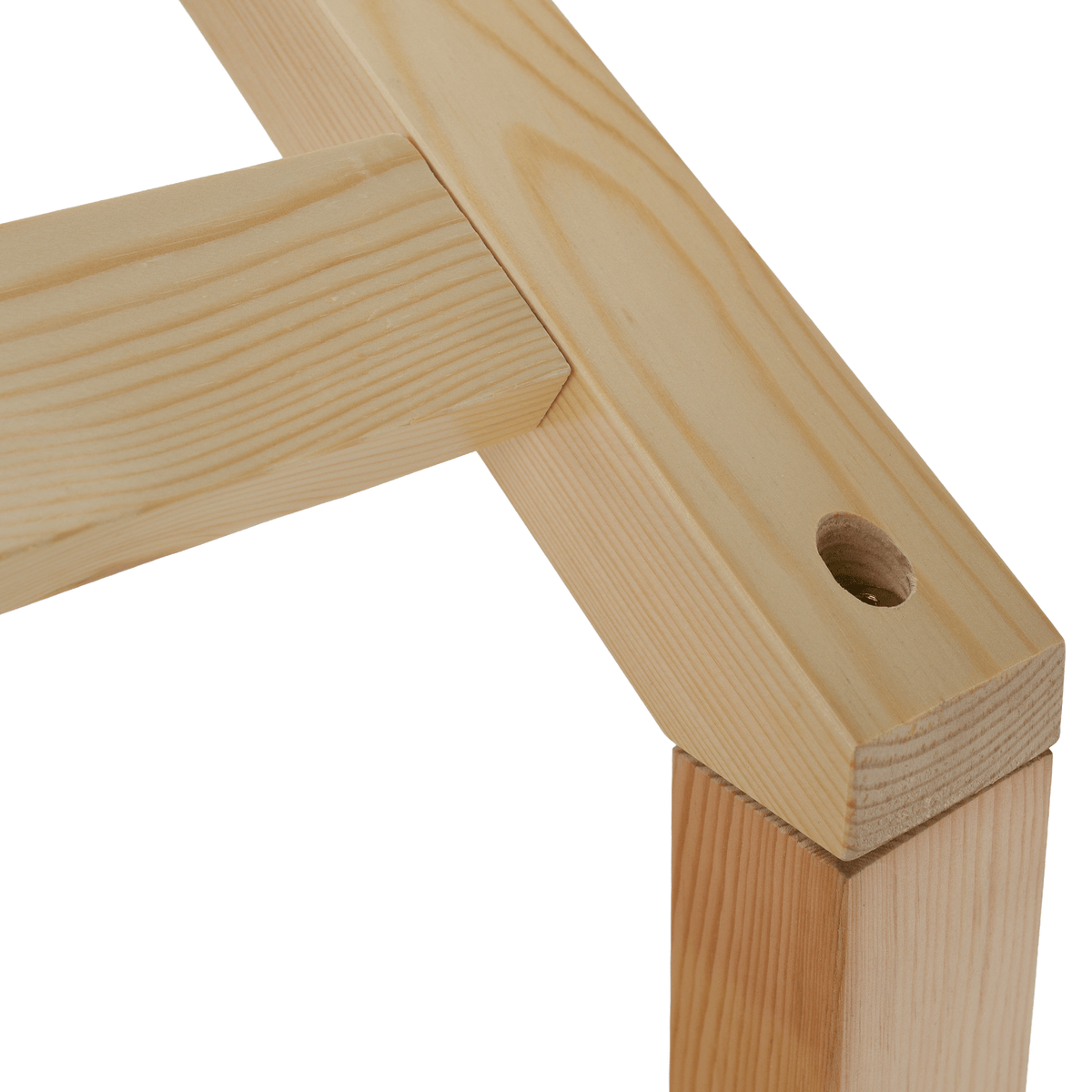 Pat Montessori FLORAC, 90x200, natural, masiv, pin masiv, 207x97x187 cm Kondela
