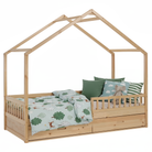 Pat Montessori FLORAC, 90x200, natural, masiv, pin masiv, 207x97x187 cm Kondela