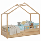 Pat Montessori FLORAC, 90x200, natural, masiv, pin masiv, 207x97x187 cm Kondela