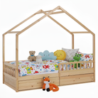 Pat Montessori FLORAC, 90x200, natural, masiv, pin masiv, 207x97x187 cm Kondela