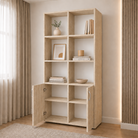Bibliotecă VARENNA cu 2 uși și 6 rafturi, sonoma, PAL melaminat, 90x40x190 cm Arboteca