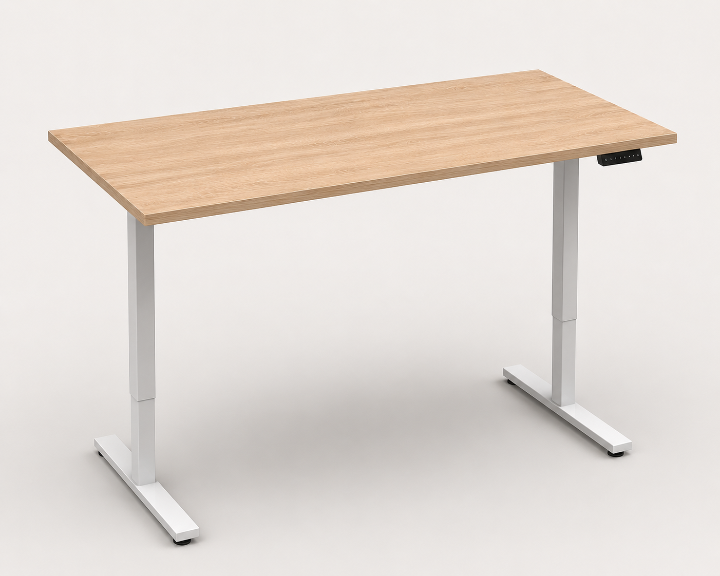 Birou LAZISE sonoma cu înălțime reglabilă electric, blat 3,6 cm, 130x60x68-115 cm Arboteca