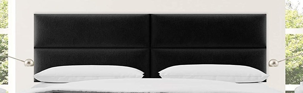 Panou decorativ tapitat negru 30 x 60 cm Arboteca