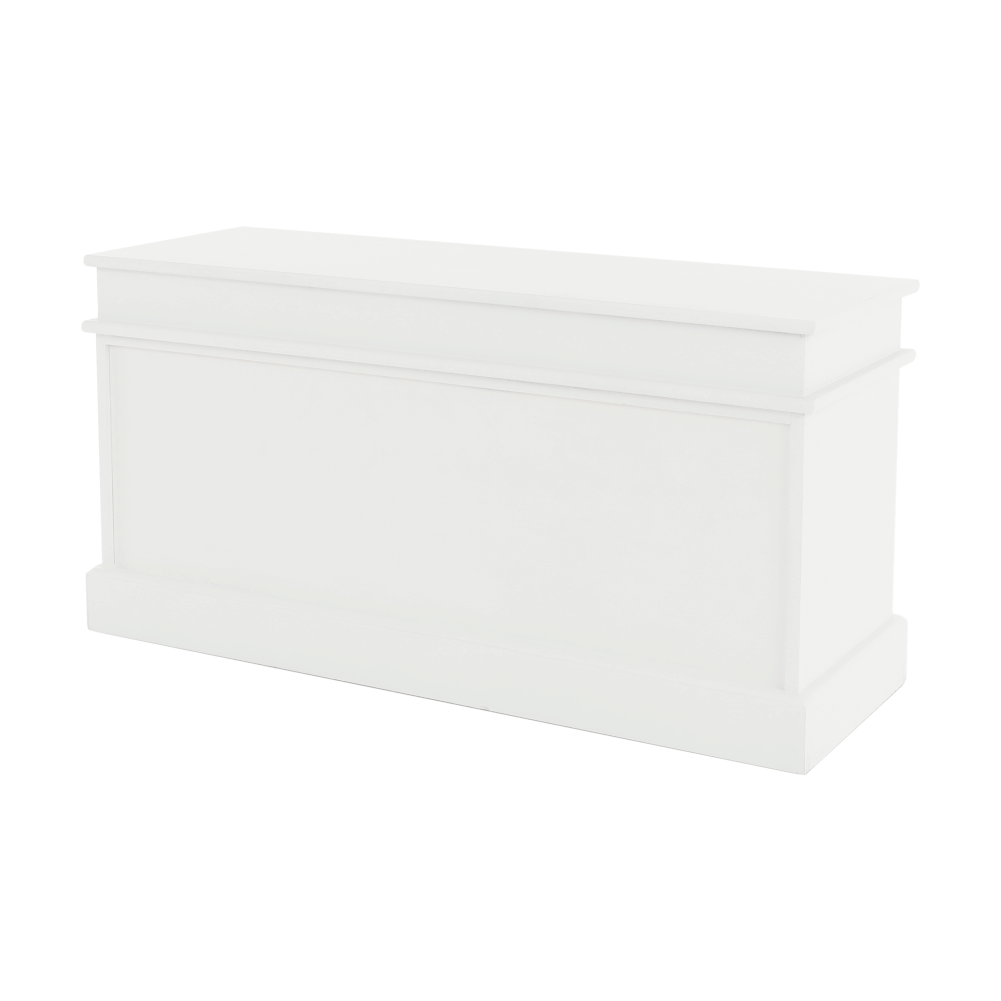 Bancă cu spațiu de depozitare PORTICI 2, albă, 100x35x50 cm Kondela